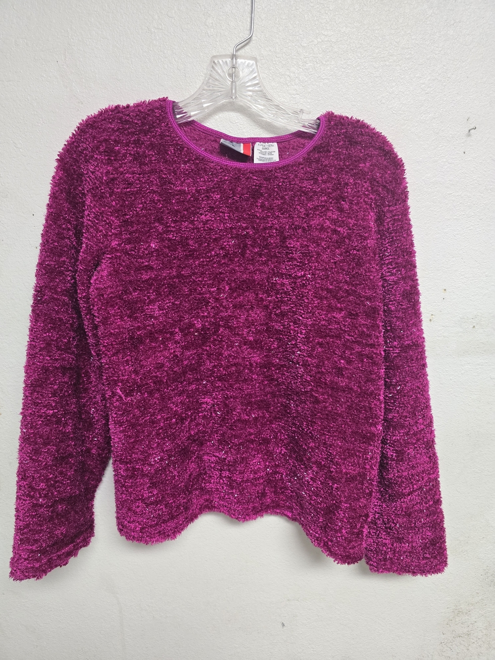 Arizona Jean Company Plush Magenta Crewneck Sweater